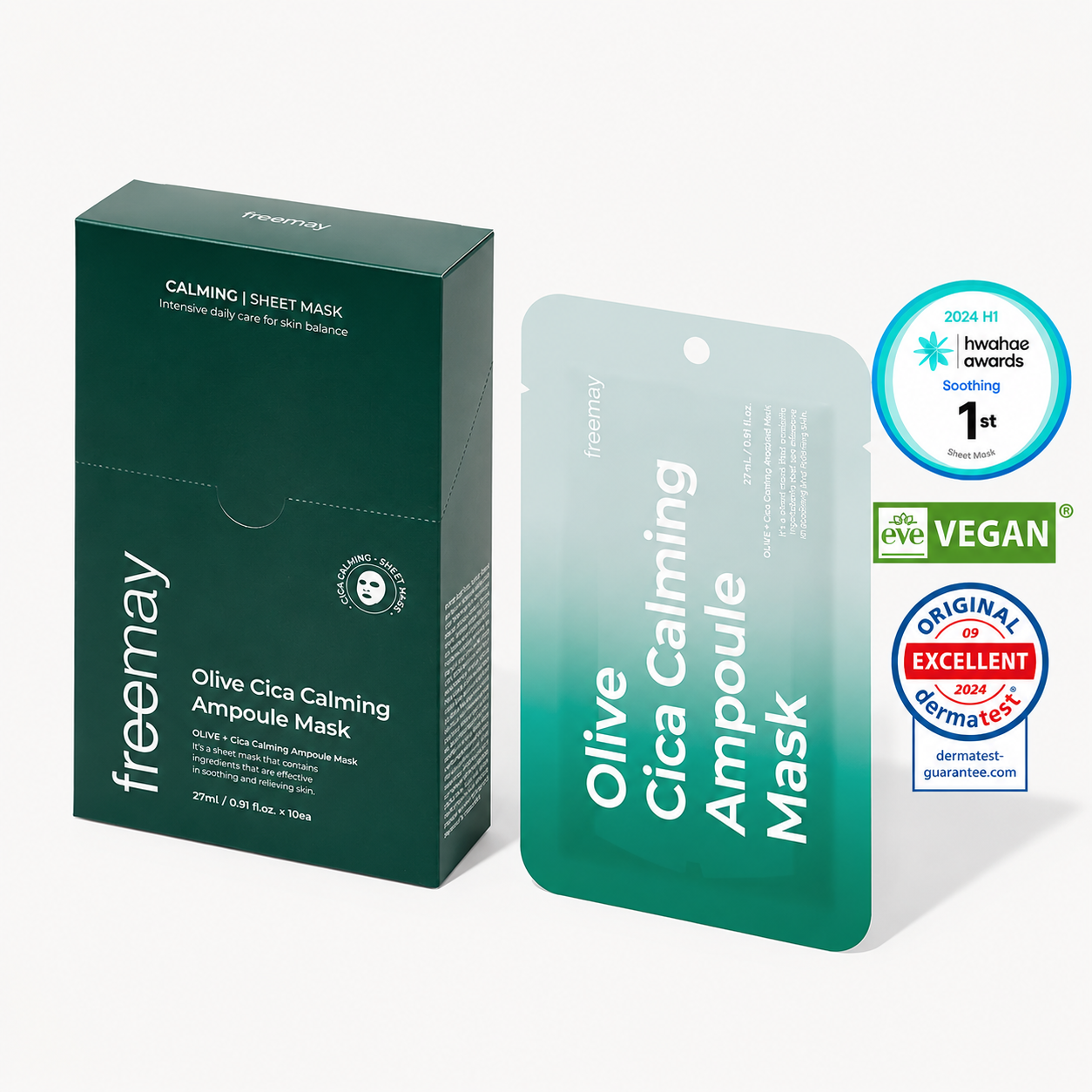 Olive Cica Calming Ampoule Mask (10 masks)