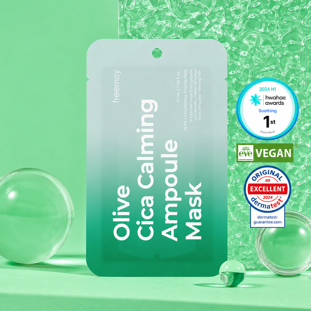 Olive Cica Calming Ampoule Mask (10 masks)